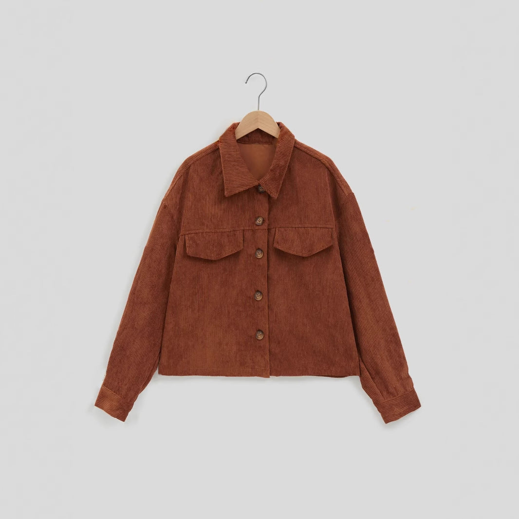 Damen Cord-Jacke mit praktischen Taschen im lässigen Schnitt Drune