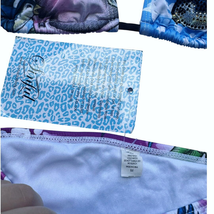 Damen Triangel-Bikini-Set mit kreativem grafischen Design Drune