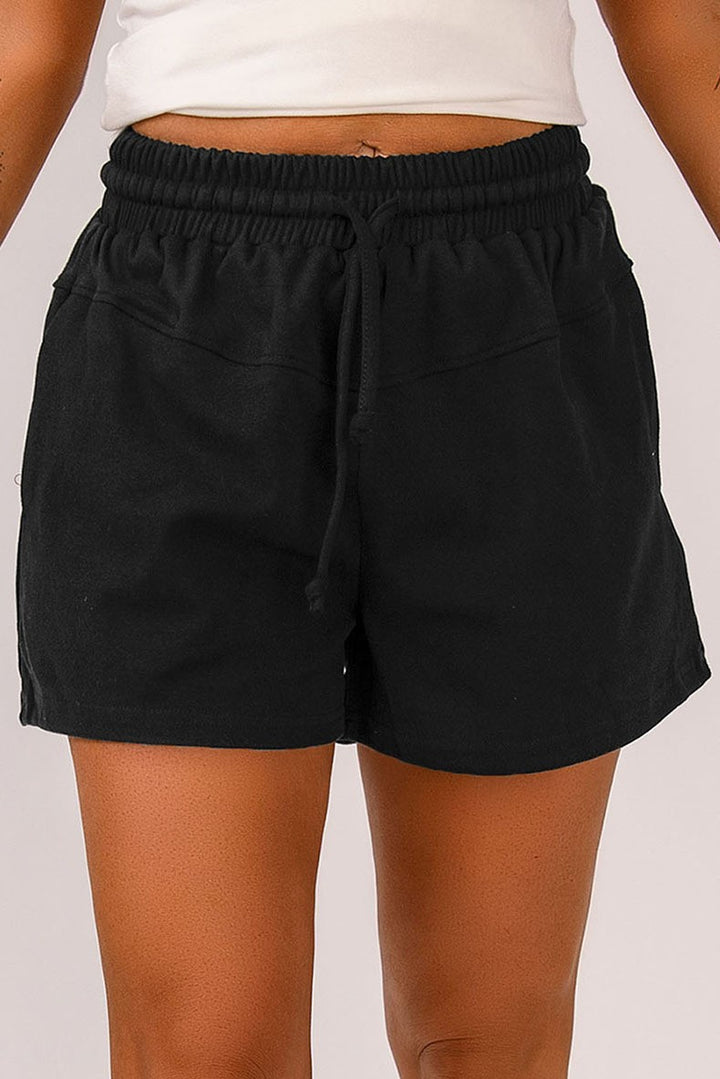 Damen lässige Sportshorts mit elastischem Bund und praktischen Seitentaschen Drune