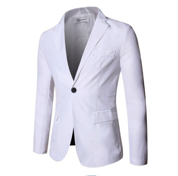 Herren nan taillierter Anzugblazer mit schmalem Revers und Einreiher-Schnitt Drune