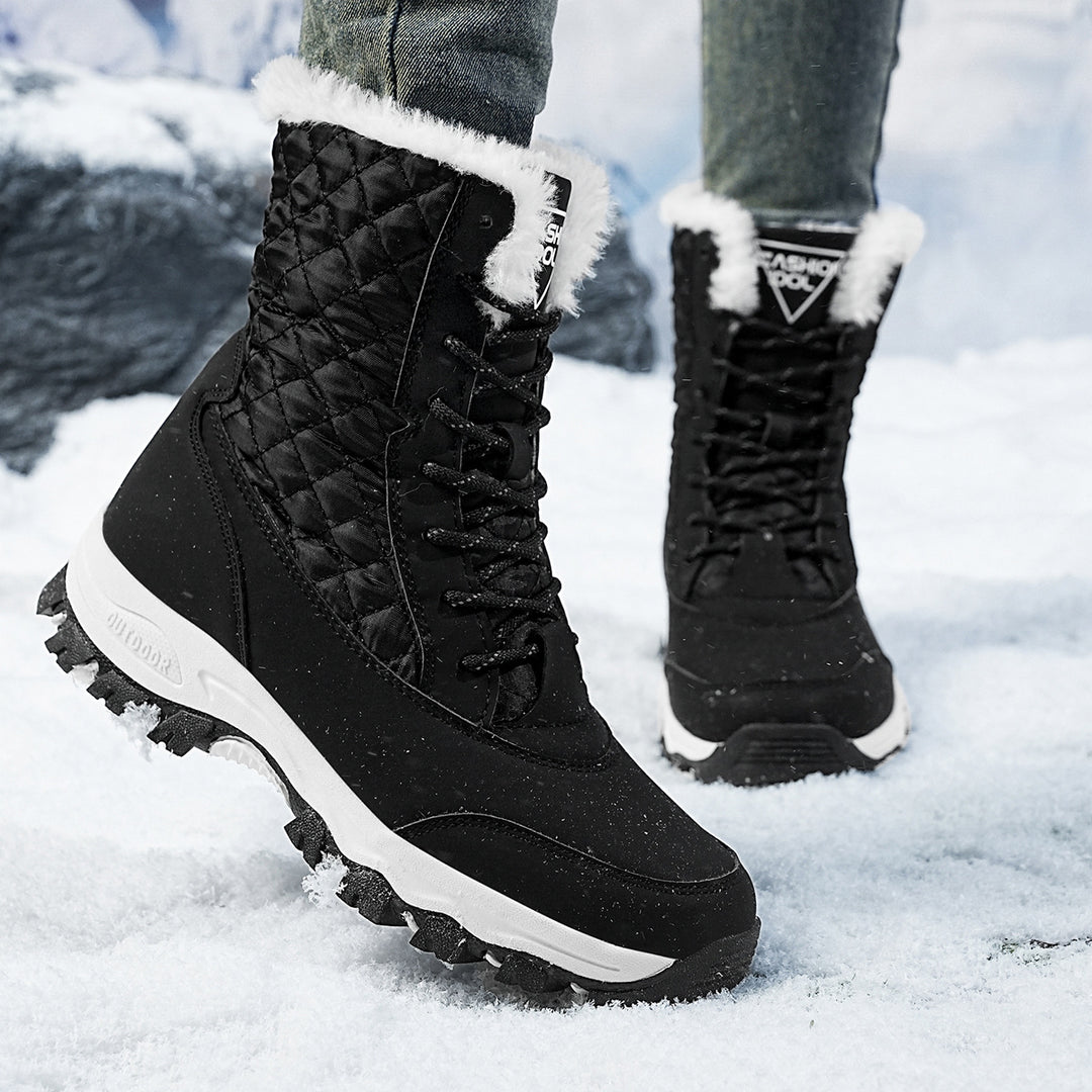 Damen Winterfestige Stiefel mit isolierter Fütterung und rutschfester Sohle Drune