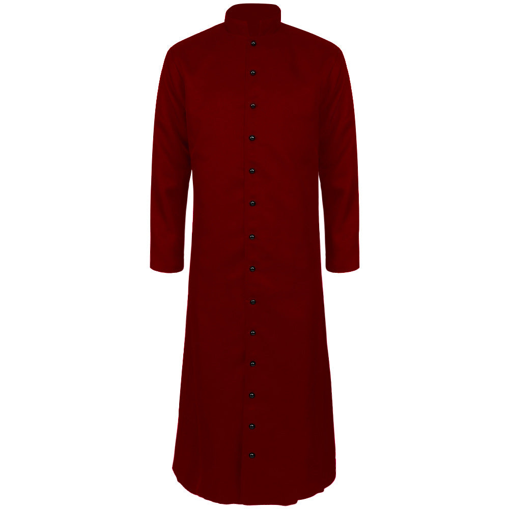 Damen nan eleganter Maxicape-Mantel mit gestuften Schultercapes und Stehkragen Drune