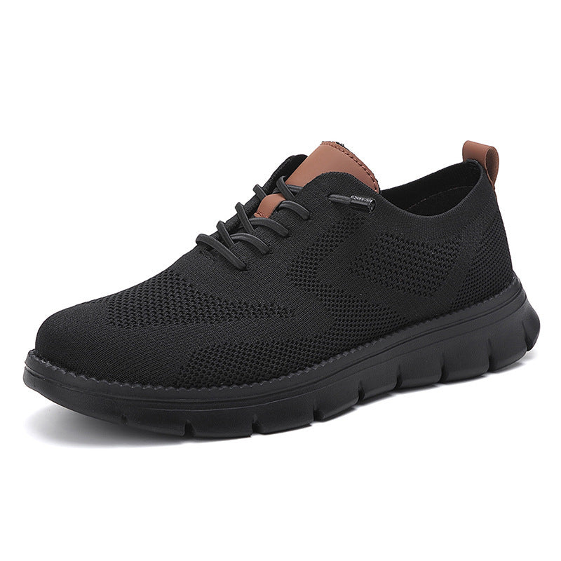 Damen nan gestrickter Derby-Sneaker mit flexibler Rillenlaufsohle und gepolstertem Komfortfußbett Drune