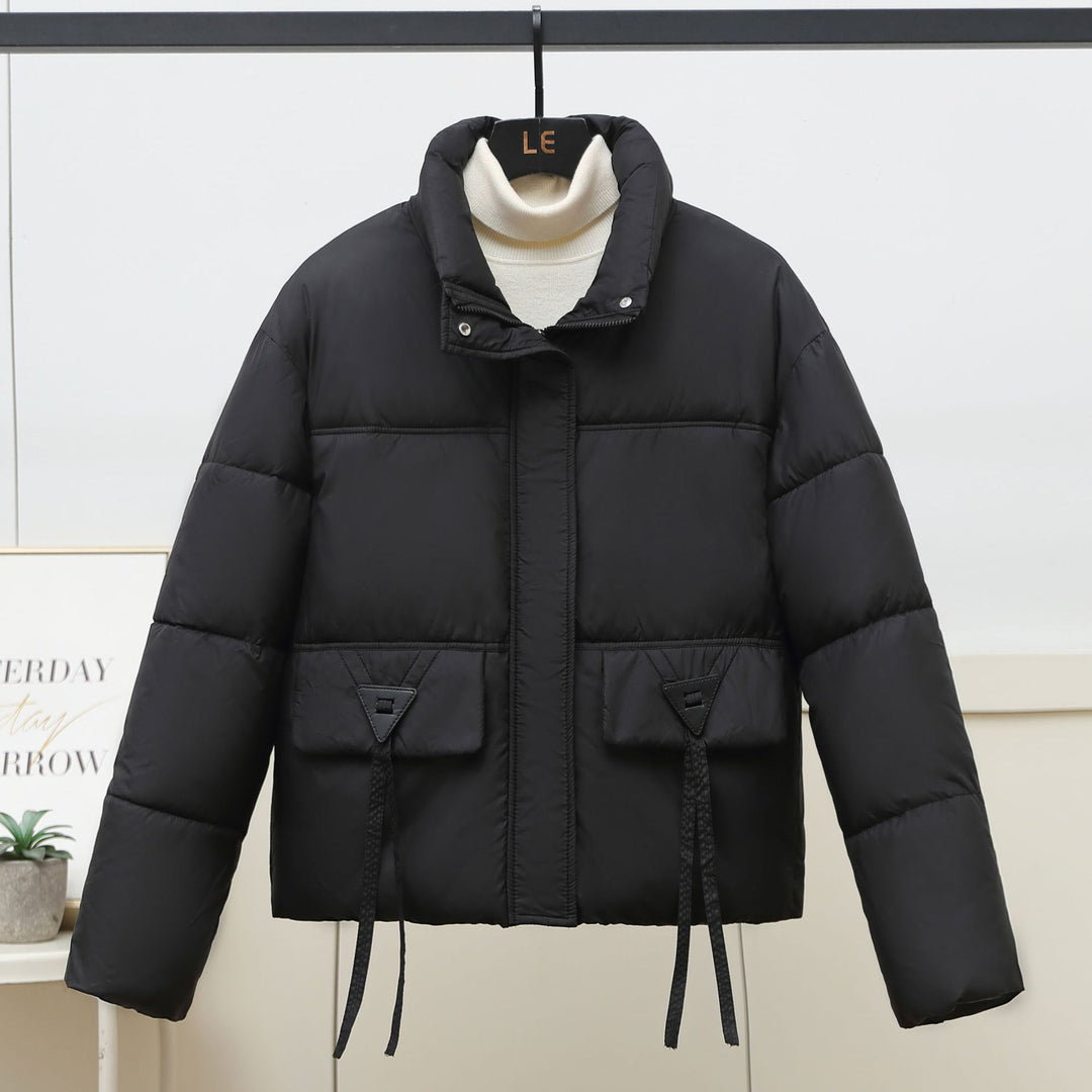 Damen gesteppte Übergangsjacke mit hohem Kragen und modernen praktischen Taschen Drune