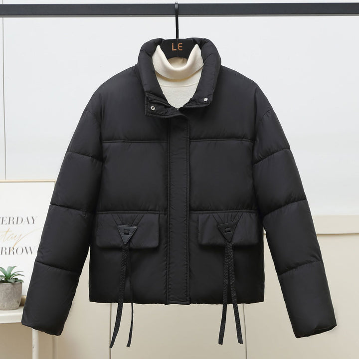 Damen gesteppte Übergangsjacke mit hohem Kragen und modernen praktischen Taschen Drune