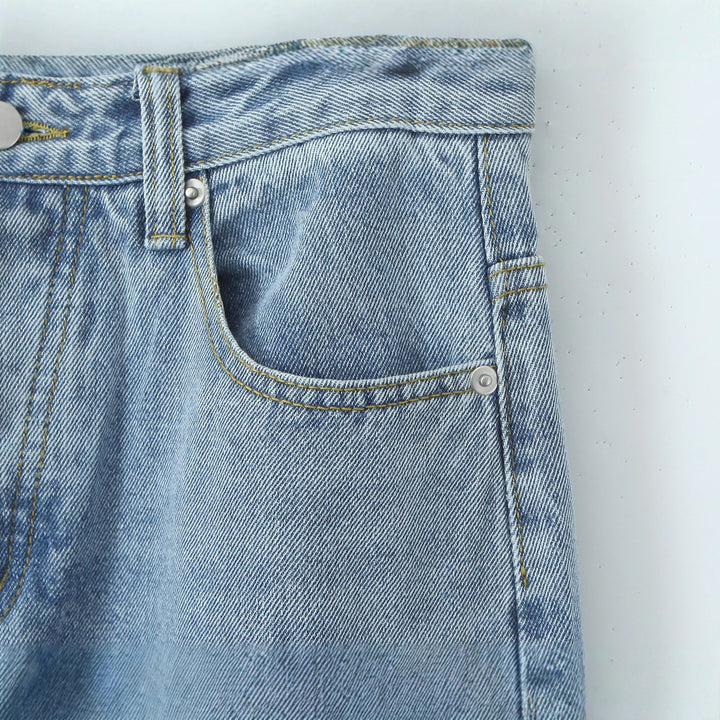 Damen Weite Jeans mit hohem Bund und lässigem Schnitt Drune