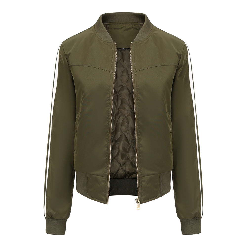 Damen moderne Funktionsjacke mit sportlichen Streifen Drune