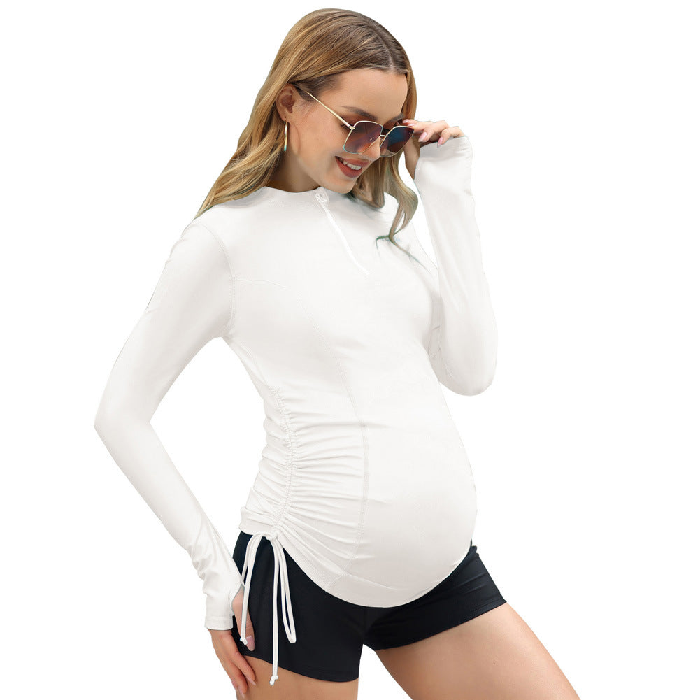 Damen Langarm Rashguard mit Kordelzug und UV-Schutz Drune