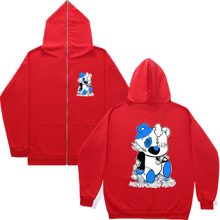 Damen bequemer Kapuzenpullover mit auffälligem Grafikdruck Drune