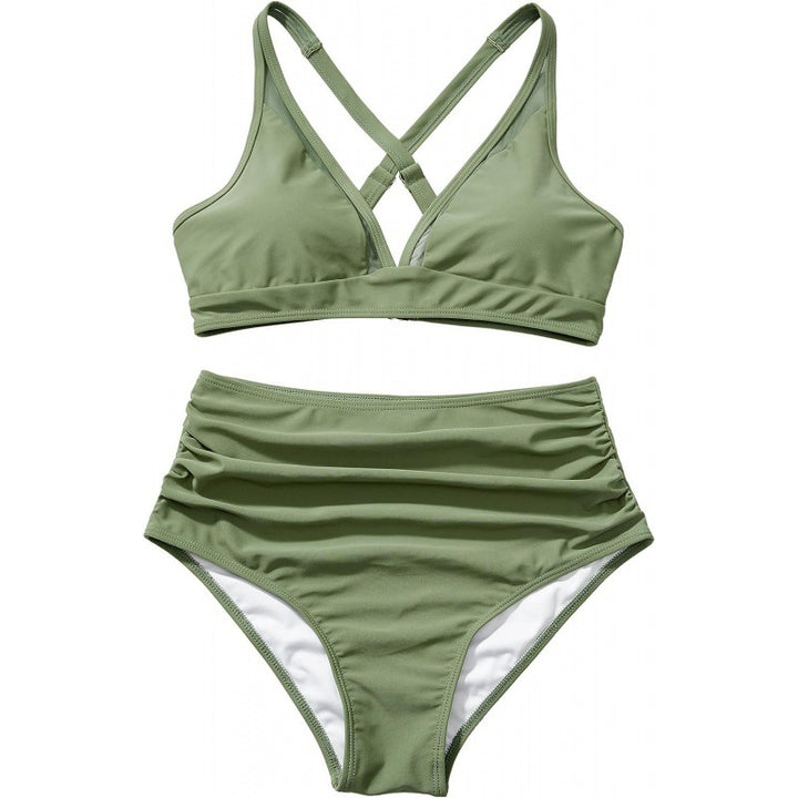 Damen Bikini-Set mit modischem Animalprint und Bicolor-Design Drune