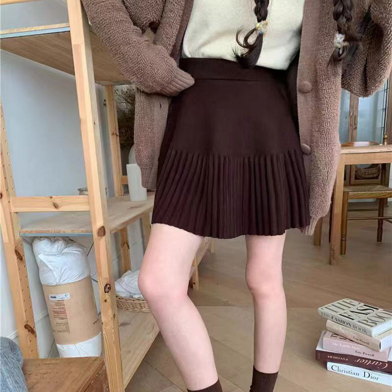 Damen Plissierter Rock mit hohem Taillenschnitt und elegantem Fall Drune