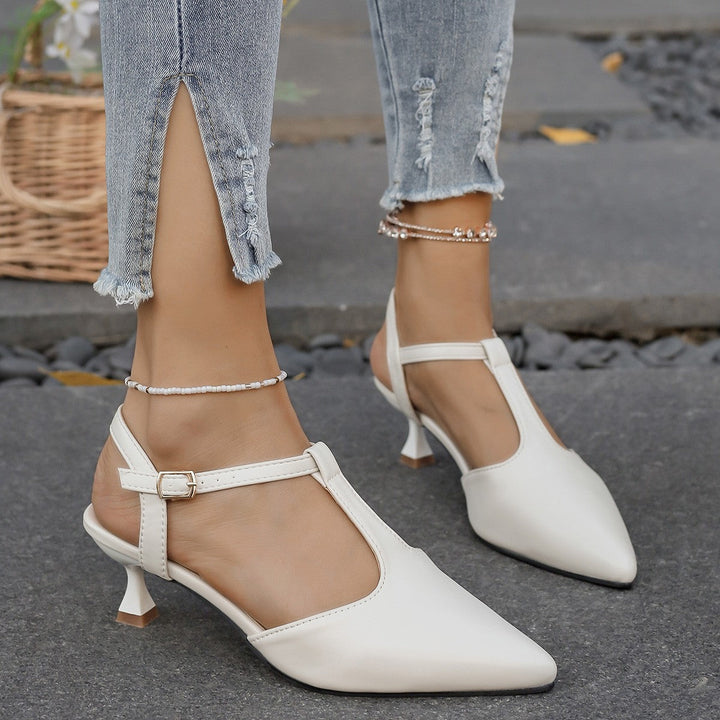 Damen Slingback-Pumps mit eleganter Spitze und komfortablem Blockabsatz Drune