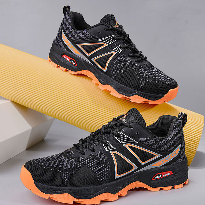 Herren nan geländefester Trekking-Sneaker mit aggressivem Profildesign und atmungsaktivem Strickoberteil Drune