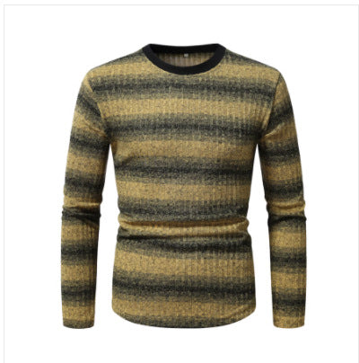 Herren Langarmshirt aus strukturiertem Material mit modischem Streifenmuster Drune
