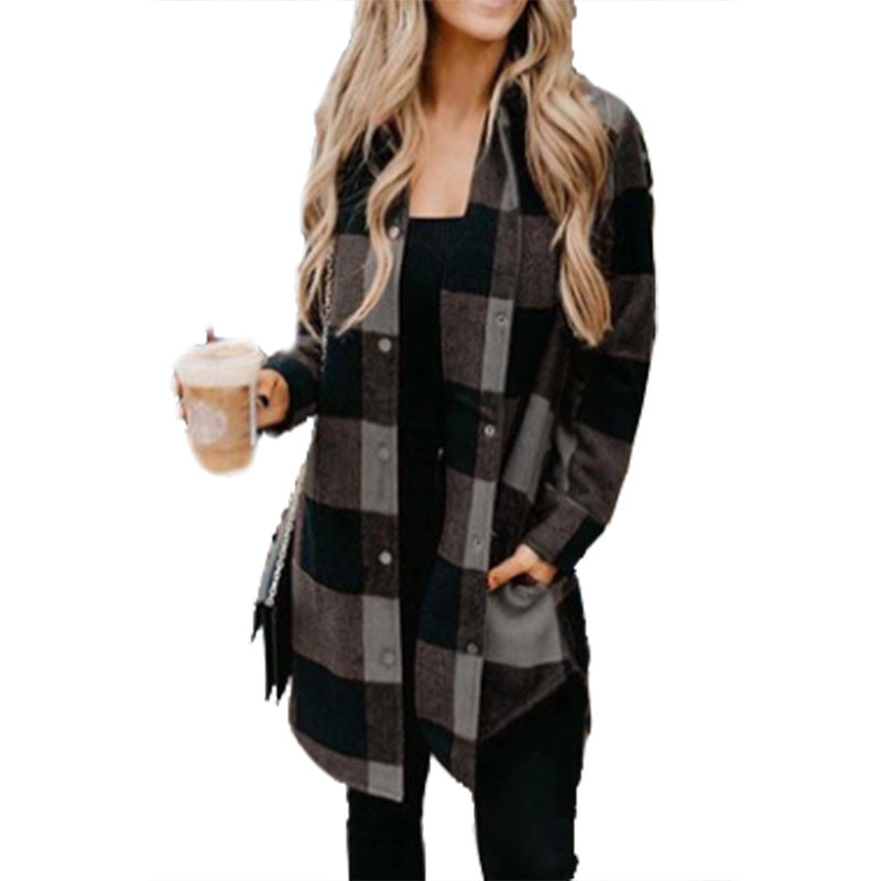 Drune - Damen Karomuster Flanelljacke für rustikalen Charme