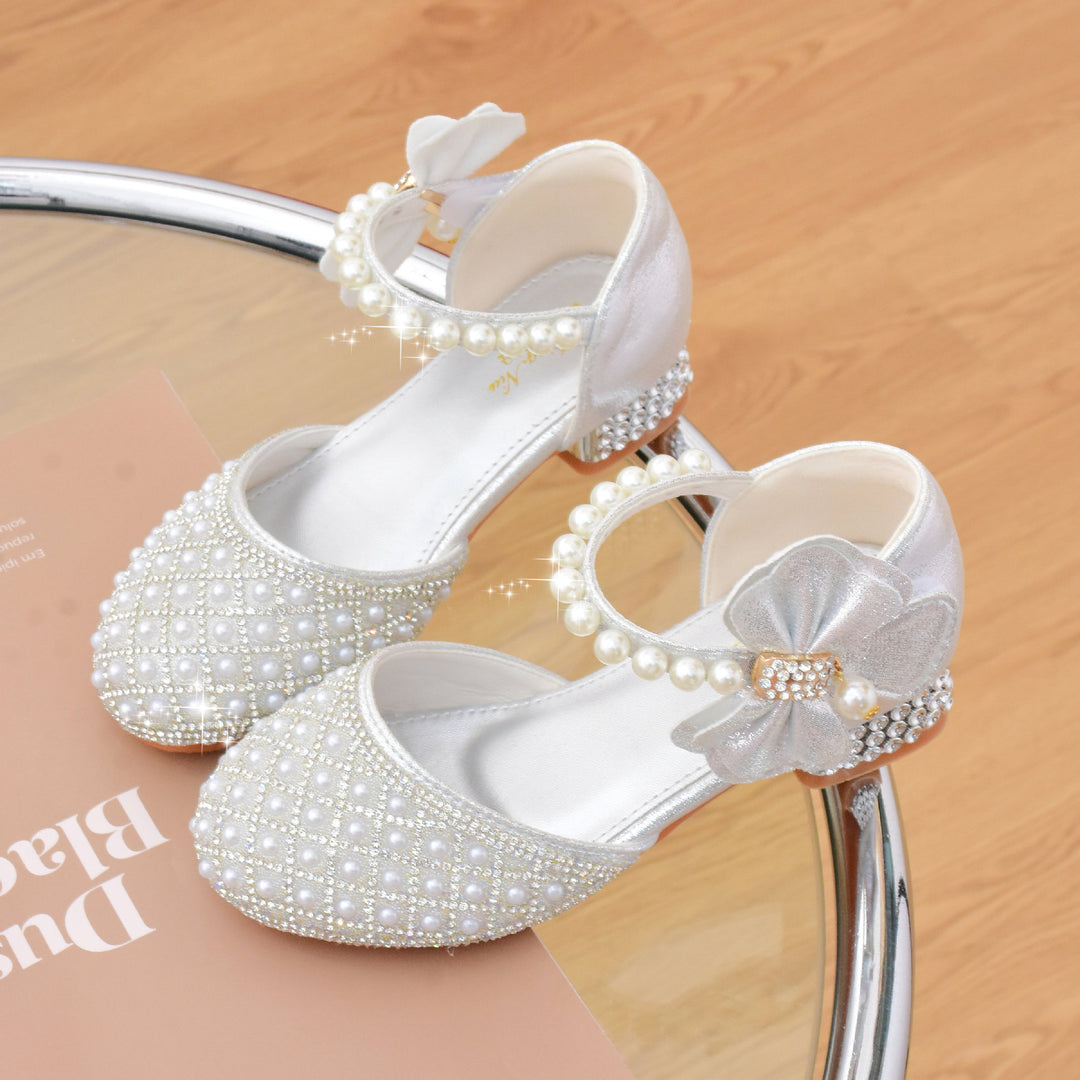 Mädchen Ballerinas mit Perlen- und Strassverzierungen Drune