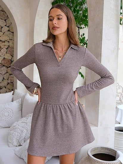 Damen Sportliches Polo-Kleid Drune