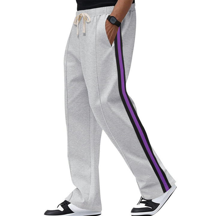 Herren Bequeme Freizeithose mit seitlichem Streifen Drune
