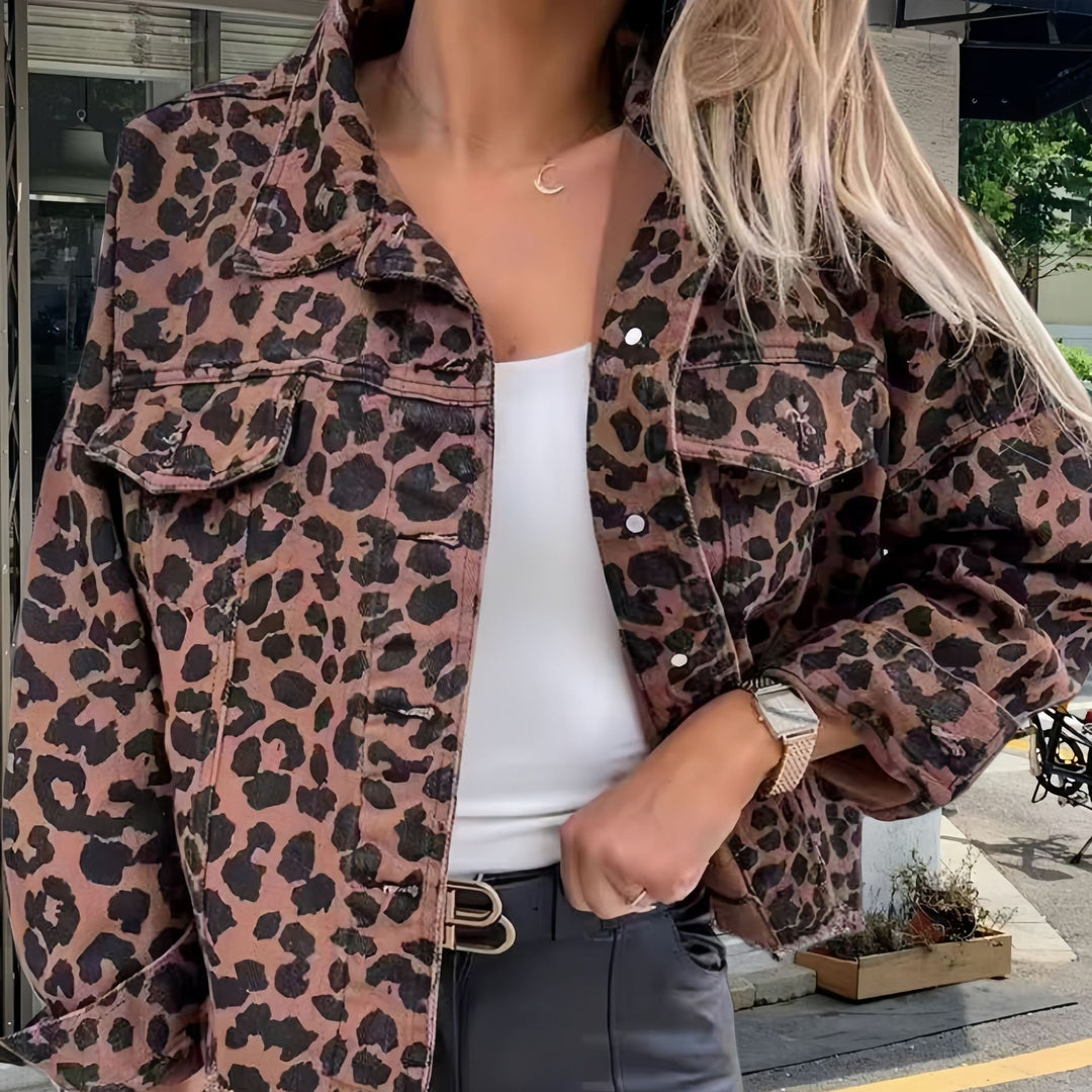 Damen Freizeitjacke im angesagten Leopardenmuster Drune