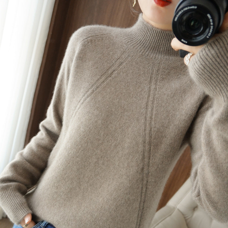 Damen kuscheliger Rollkragenpullover aus feinem Material mit lässigem Schnitt Drune