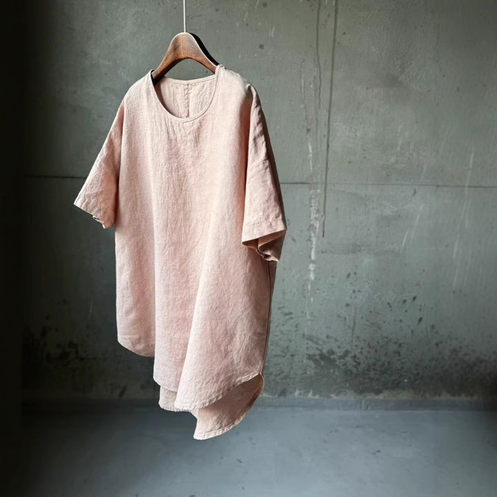 Damen Relaxed Fit Leinen T-Shirt Drune