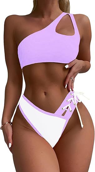 Damen Einseitiger Bikini mit trendigem Schnitt Drune