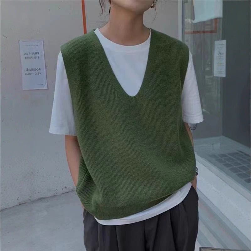 Damen modischer Pullover mit V-Ausschnitt und lockerem Schnitt Drune