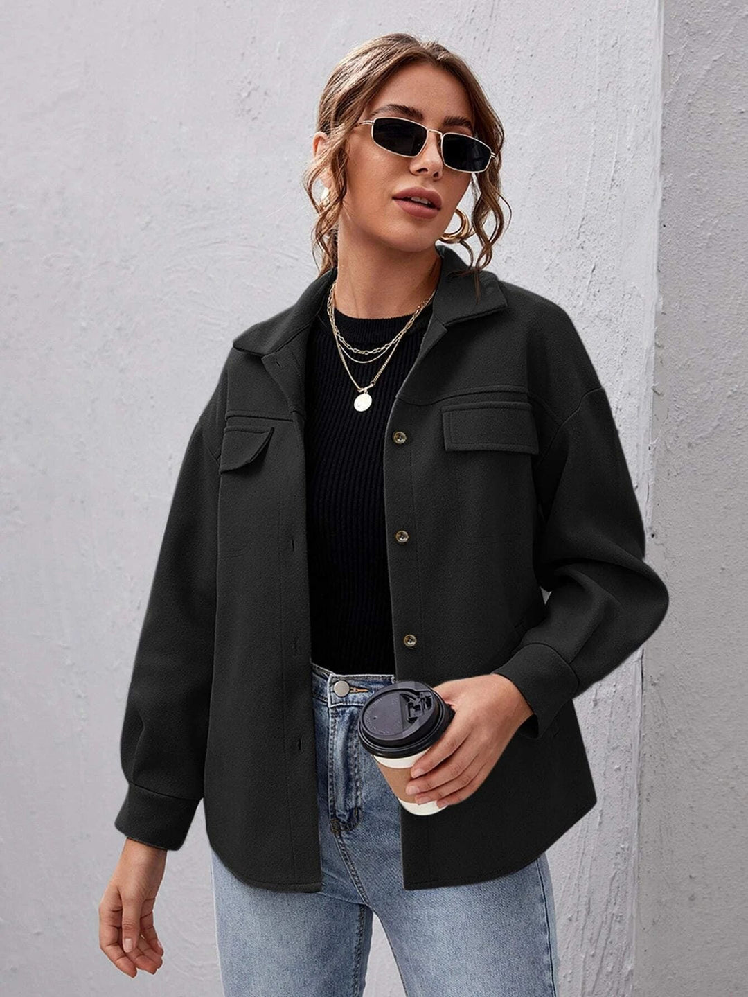 Drune | Wollmischjacke - Leicht & Warm - Weicher Wollmischstoff - Alltäglicher Herbststil