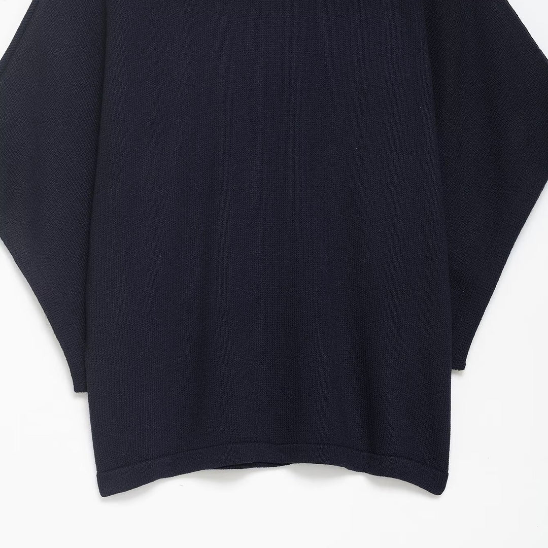 Damen oversized Strickpullover mit lässigem Schnitt und weitem Ärmel Drune