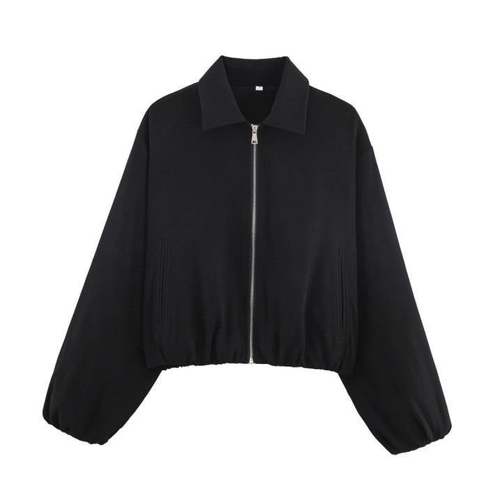 Damen cropped Steppjacke mit elastischen Bündchen und praktischen Taschen Drune
