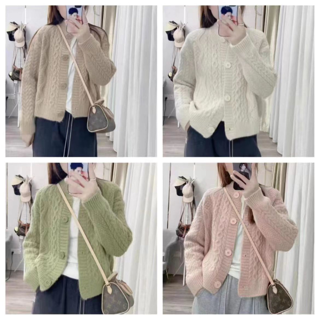 Damen Kuschelige Strickjacke mit Zopfmuster Drune 1772285547