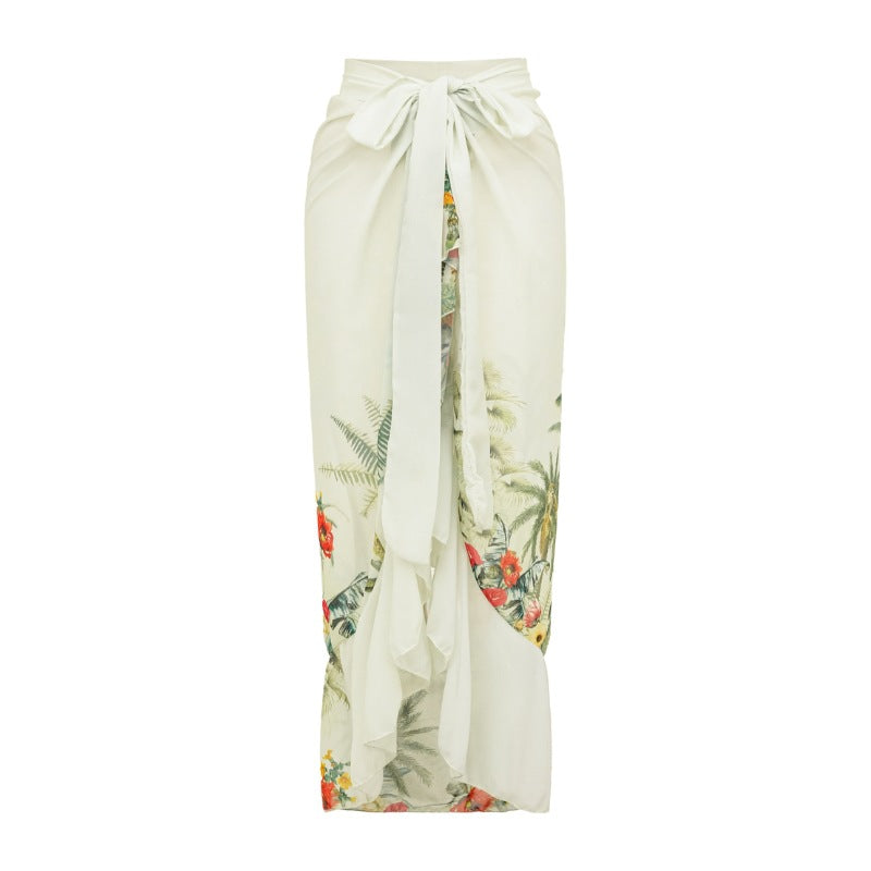 Damen Einseitiger Badeanzug mit raffiniertem Cut-Out und floralem Design Drune