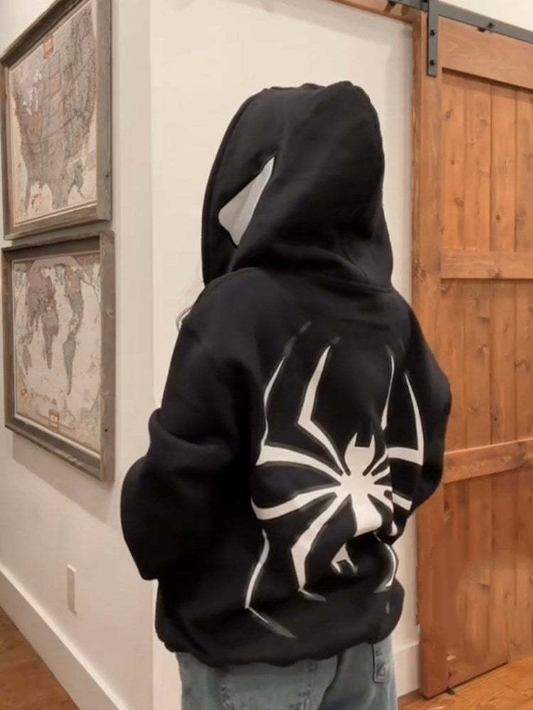 Kinder Grafik Spider Print Hoodie Drune