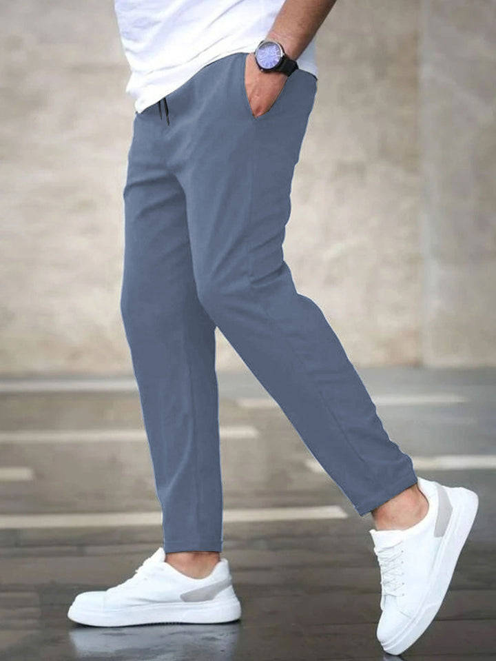 Herren lässige Freizeithose mit elastischem Bund und praktischen Taschen Drune