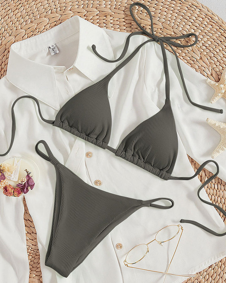Damen Triangel-Bikini mit feinen Rüschendetails Drune