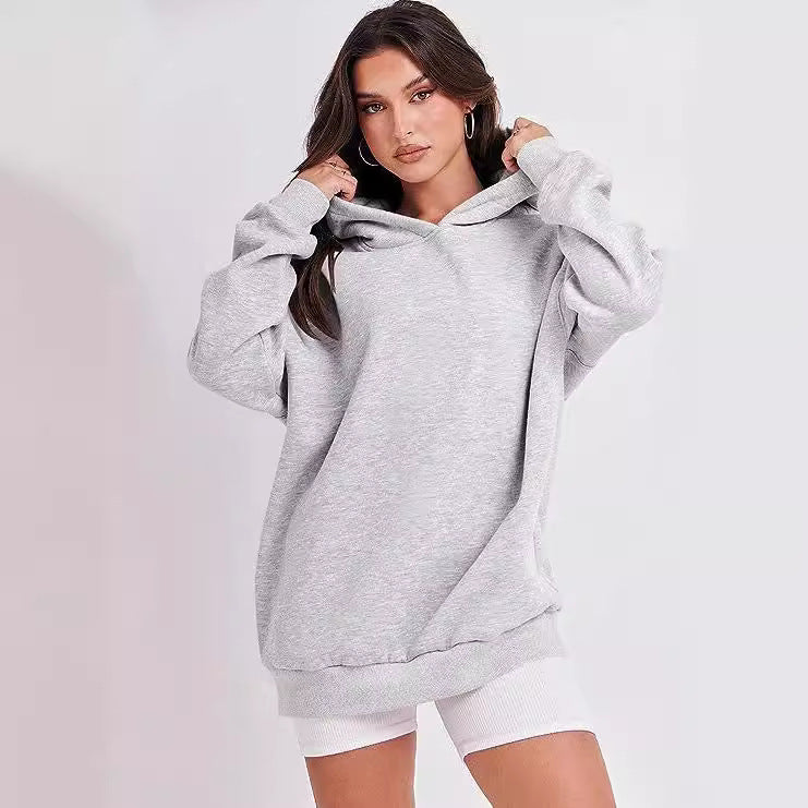 Damen Oversize Kapuzenpullover Drune