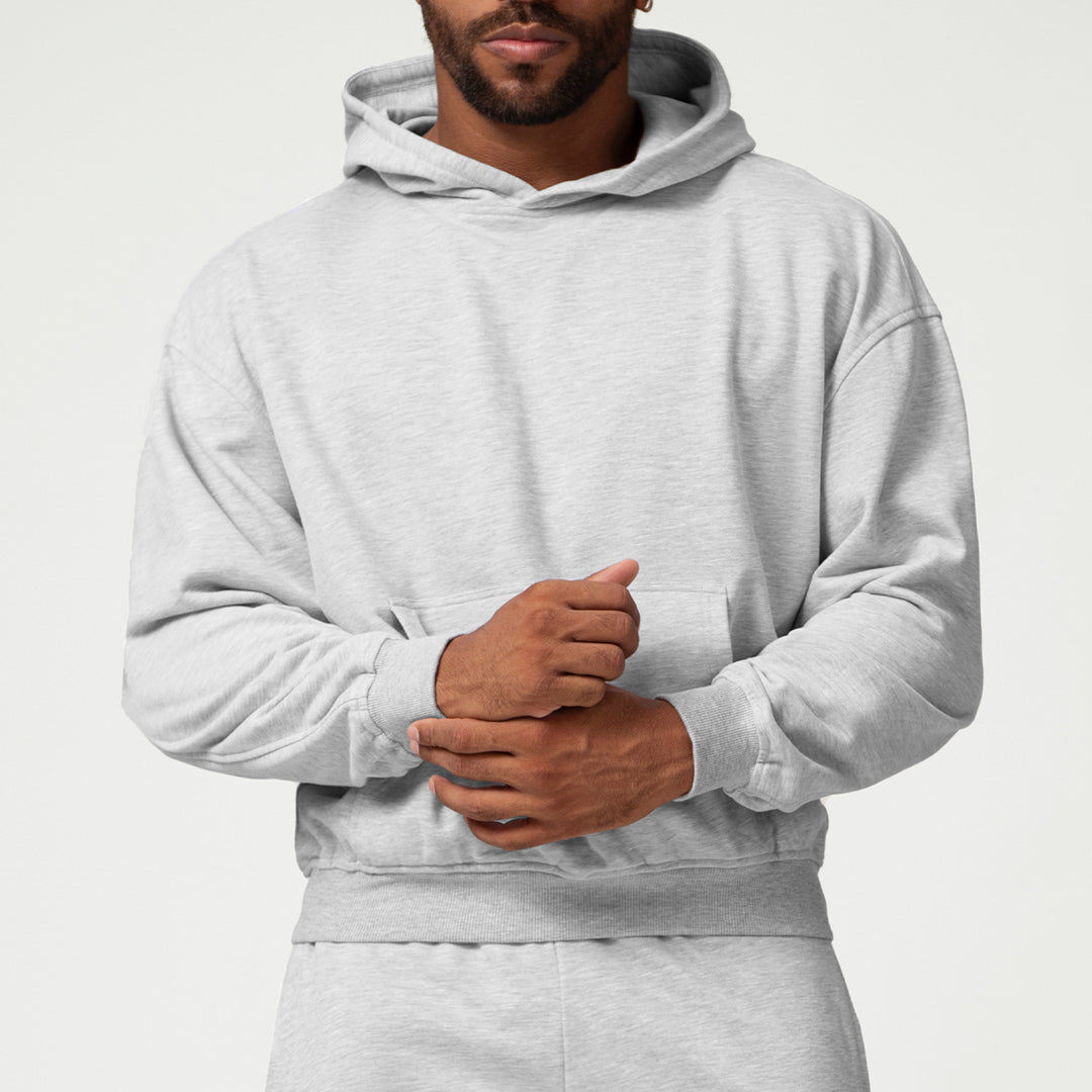 Herren Kapuzenpullover mit weichem Fleece-Futter und geräumiger Tasche Drune