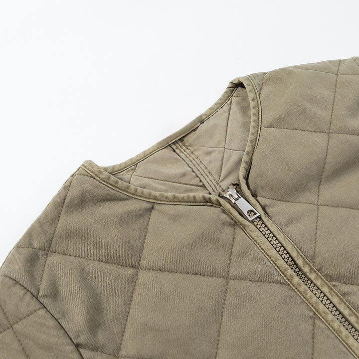 Damen gesteppte Übergangsjacke mit schlichten Taschen und elegantem Schnitt Drune