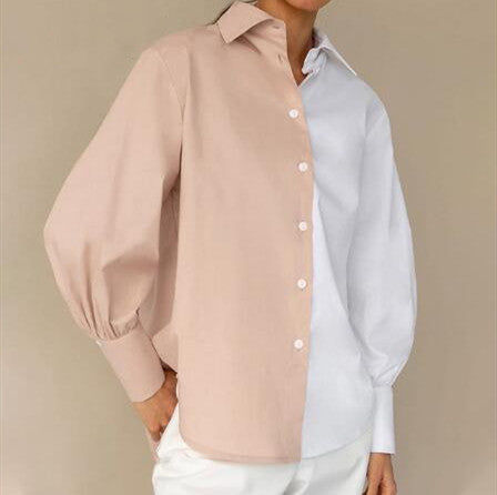 Damen Stylische Knopfleistenbluse Drune