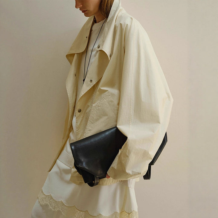 Damen elegante Übergangsjacke im oversized Schnitt Drune