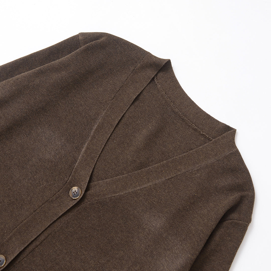 Damen Strickjacke mit tiefem V-Ausschnitt und praktischen Taschen Drune