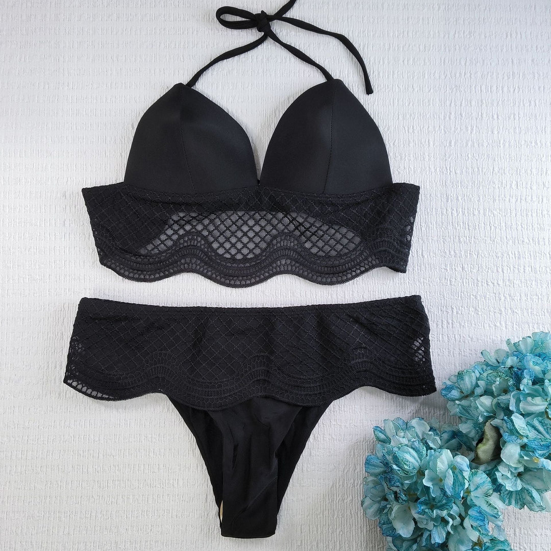 Damen Triangel-Bikini mit gehäkeltem Detail Drune