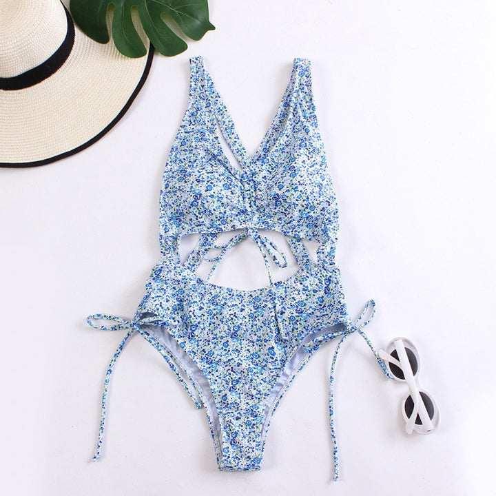 Damen Bikiniset mit modischem Cut-Out und verspielten Rüschen Drune