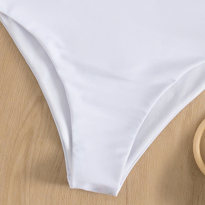 Damen Crop-Bikinioberteil mit Rüschendetails und animalischem Muster Drune