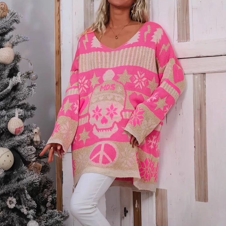 Damen Kuscheliger Oversized-Pullover Drune