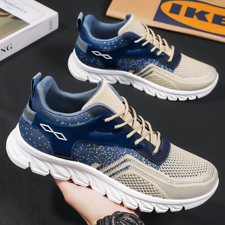 Herren nan flexibler Mesh-Running-Sneaker mit geformter Memory-Fußsohle und stoßdämpfender Wellenlaufsohle Drune