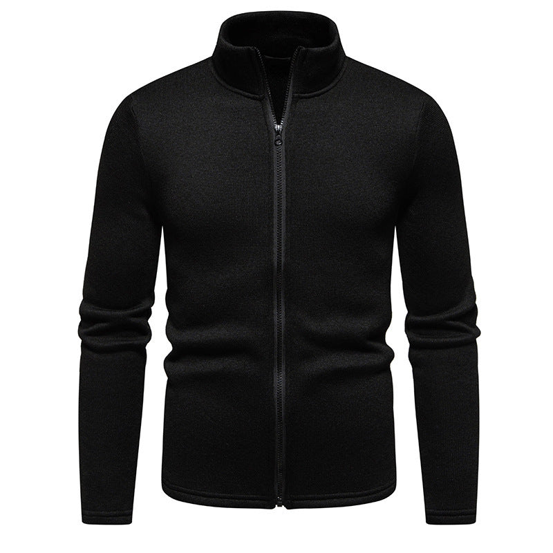 Herren Fleecejacke mit Stehkragen und durchgehendem Reißverschluss Drune