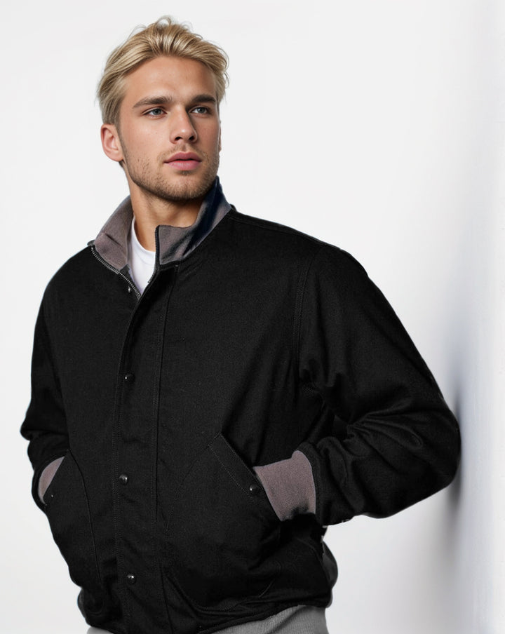 Herren lässige Freizeitjacke mit klassischem Kragen Drune