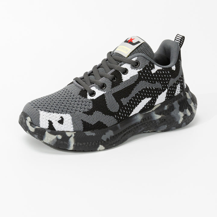 Unisex nan Camouflage-Strick-Sneaker mit geformter Dämpfungs-Zwischensohle und profiliertem Laufsohlen-Design Drune