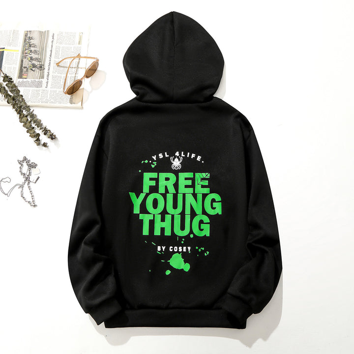Damen Kapuzenpullover mit kreativem Grafikumdruck und bequemer Passform Drune